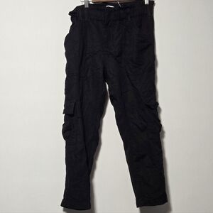 McGuire Black Cropped Cargo Pants